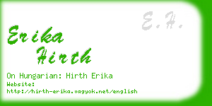 erika hirth business card